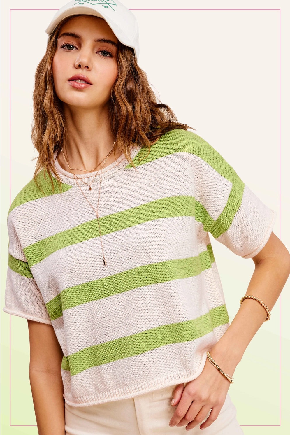 FLIGHT Stripe Boxy Knit Top