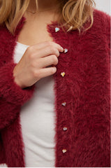 FREE PEOPLE FuzzyKnit CELESTE JewelButton Cardigan