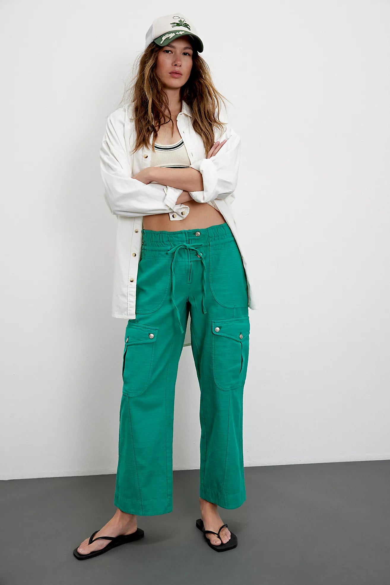 FREE PEOPLE Green PARK AVE Pants