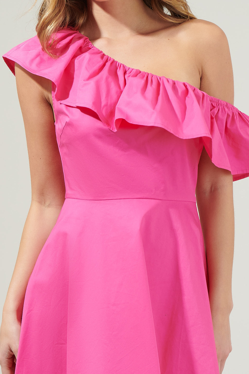 Searcy Ruffle OneShoulder Fit&Flare Dress