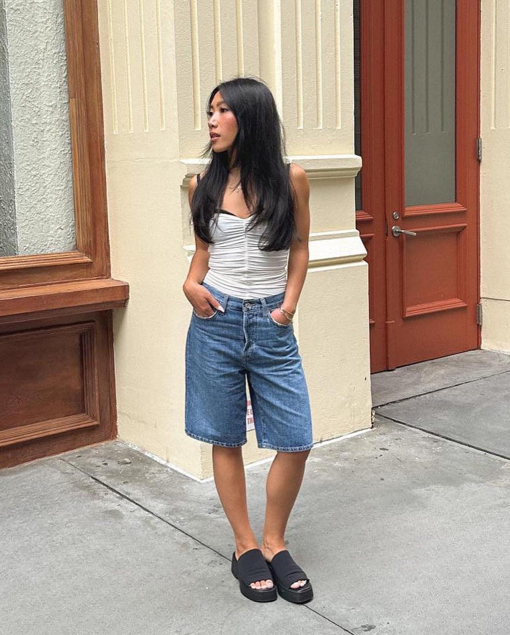 STEVE MADDEN Stretch SLINKY30 Slide Sandal