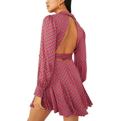 FREE PEOPLE Long Sleeve IT TAKES 2 Crossover Mini Dress