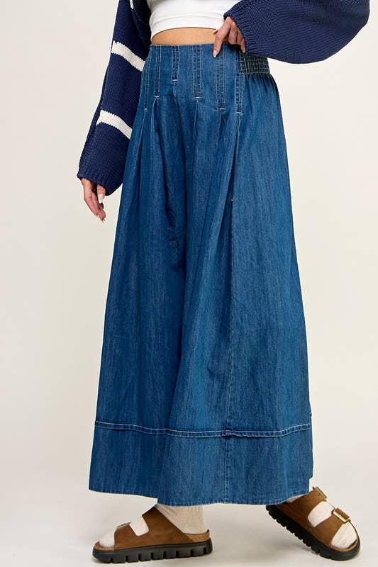DASHING Denim Palazzo Pant