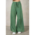 Matching Rib Wide Oversize Sweatpants: HUNTER GREEN / L
