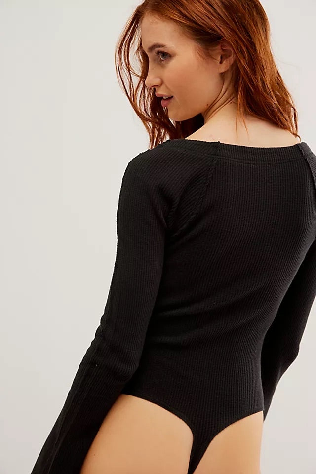 FREE PEOPLE Ribbed ON A CLOUD Bodysuit