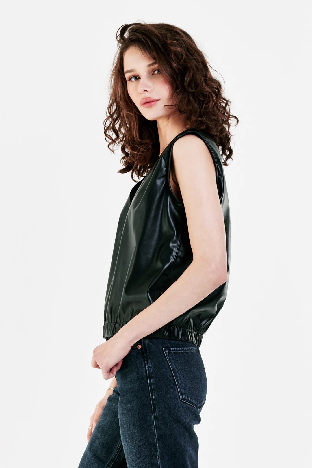 DEAR JOHN MixMedia ARYA Vegan Leather Tank Top