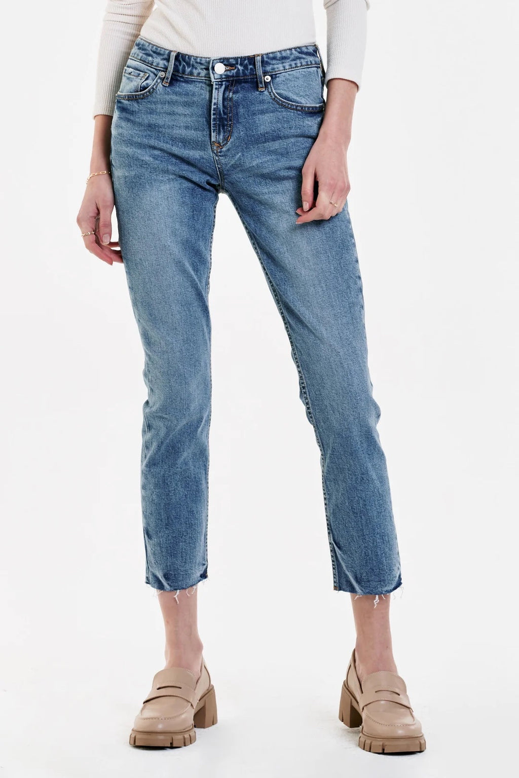 DEAR JOHN HiRise BLAIRE Ankle Slim Straight Leg Jeans