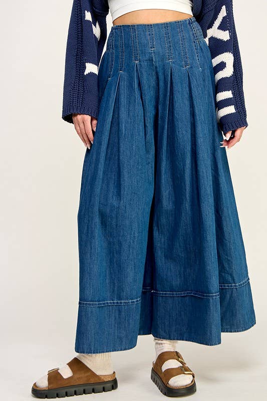 DASHING Denim Palazzo Pant