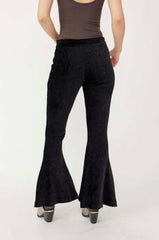 FREE PEOPLE Velvet SO CHARMING Ribbed Pullon Flare Pant