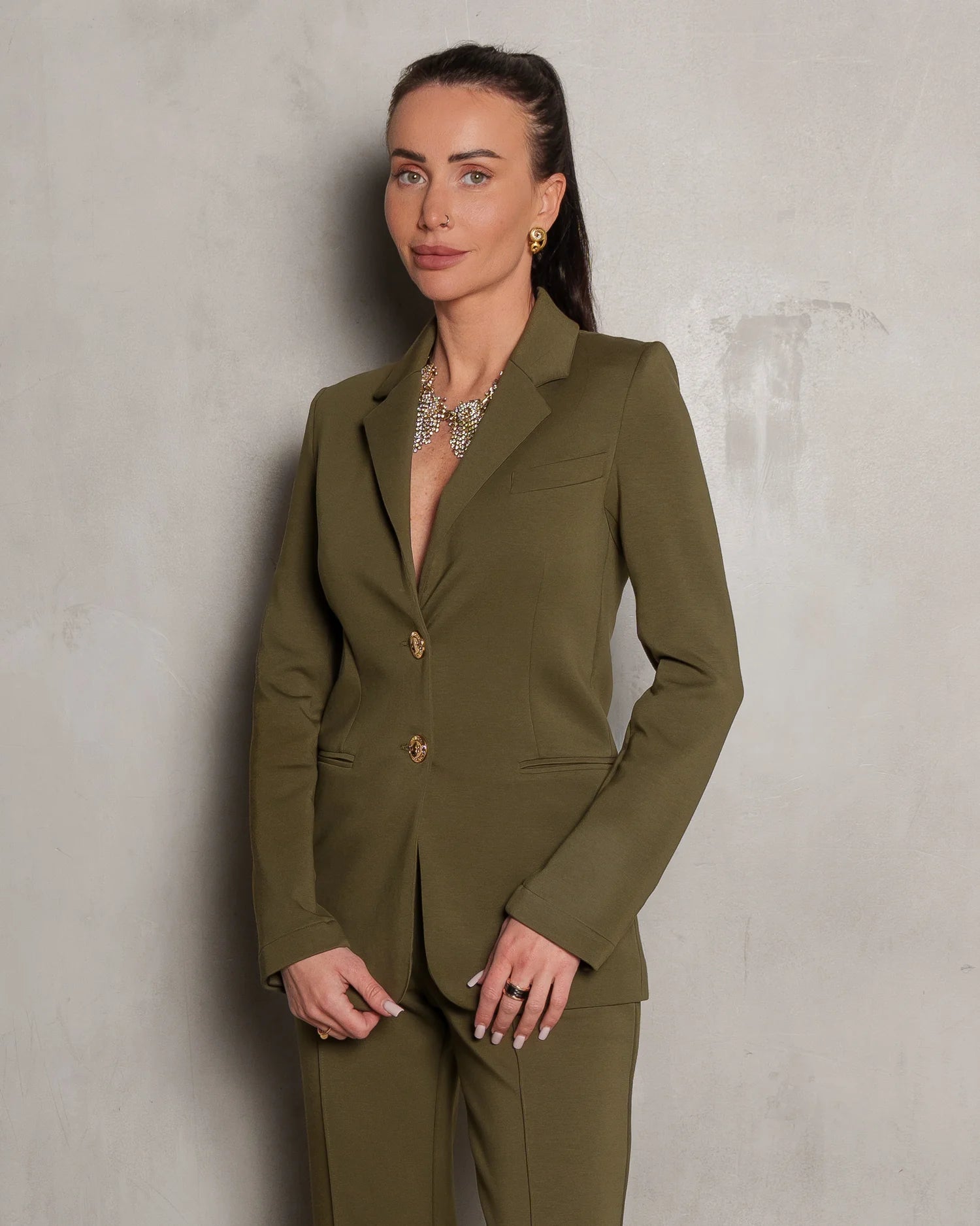 Care Tucker Morrison Ultra Luxe Blazer Olive