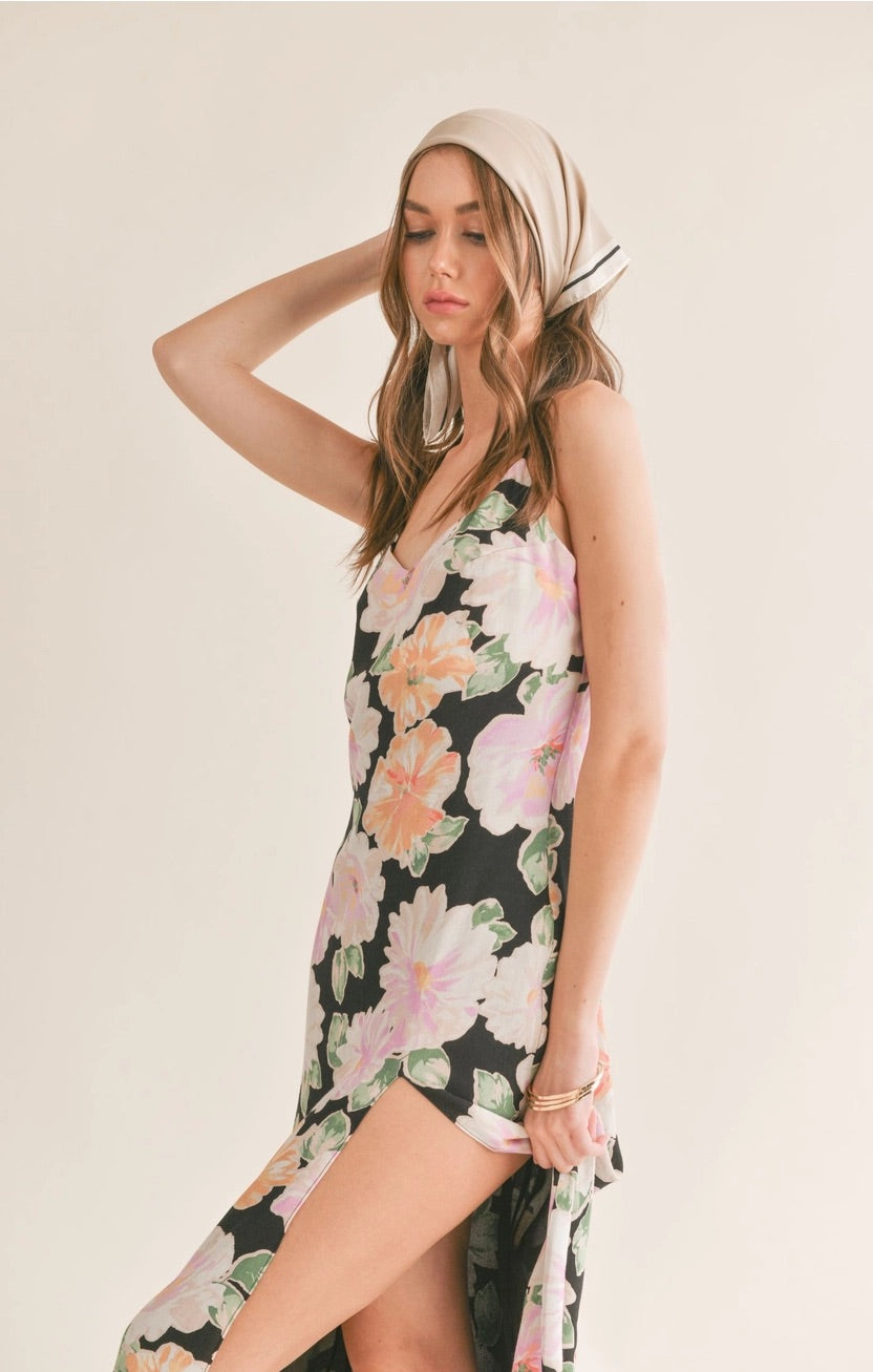 MEADOWS Floral Slip Midi Dress