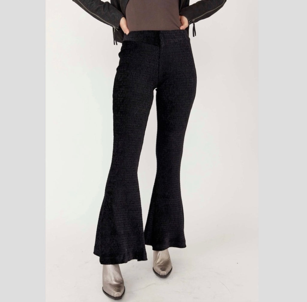FREE PEOPLE Velvet SO CHARMING Ribbed Pullon Flare Pant