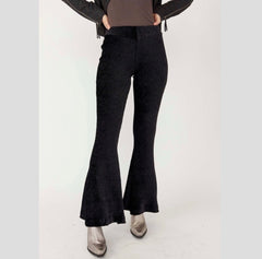 FREE PEOPLE Velvet SO CHARMING Ribbed Pullon Flare Pant