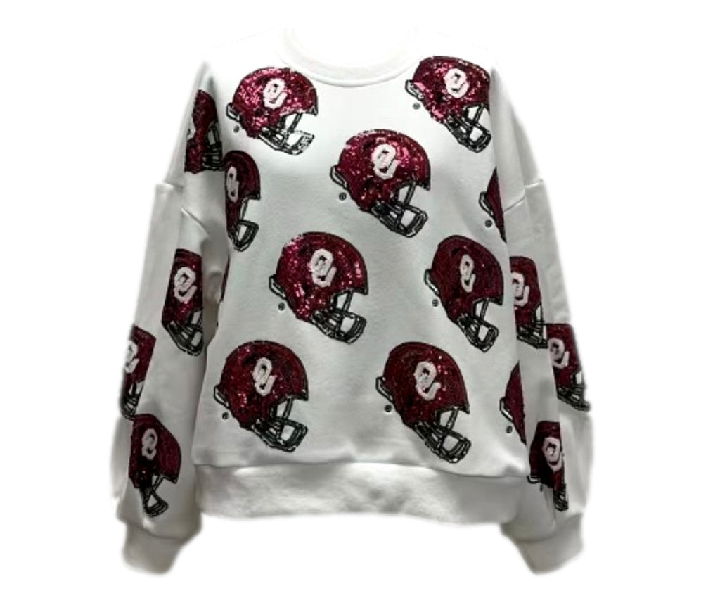 QUEEN OF SPARKLES Sequin OU HELMETS Sweatshirt