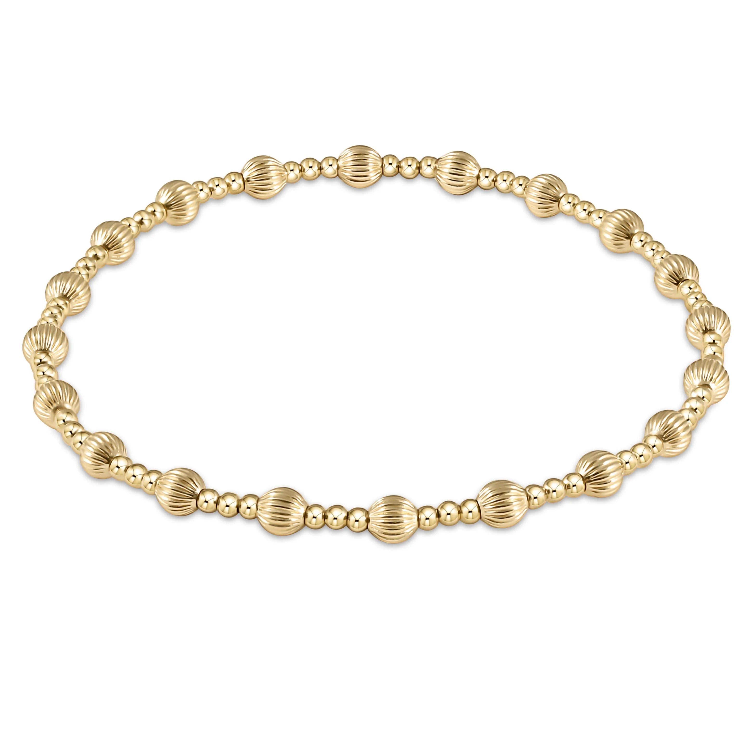 ENEWTON 4mm DIGNITY SINCERITY Pattern Gold Bead Bracelet