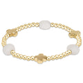 Enewton Signature Cross ADMIRE Gold Pattern 3mm Bead Bracelet - MOONSTONE