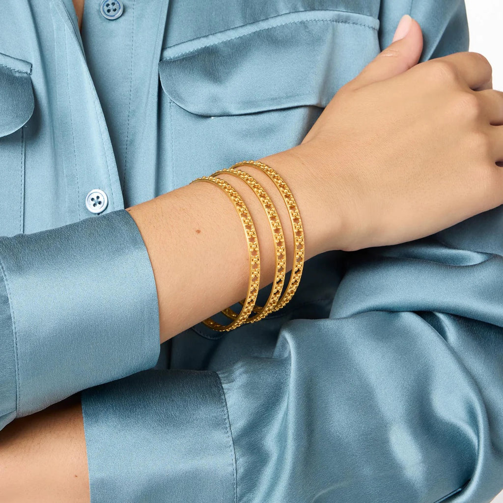 JULIE VOS Gold HELENE Stacking Bangle Bracelet