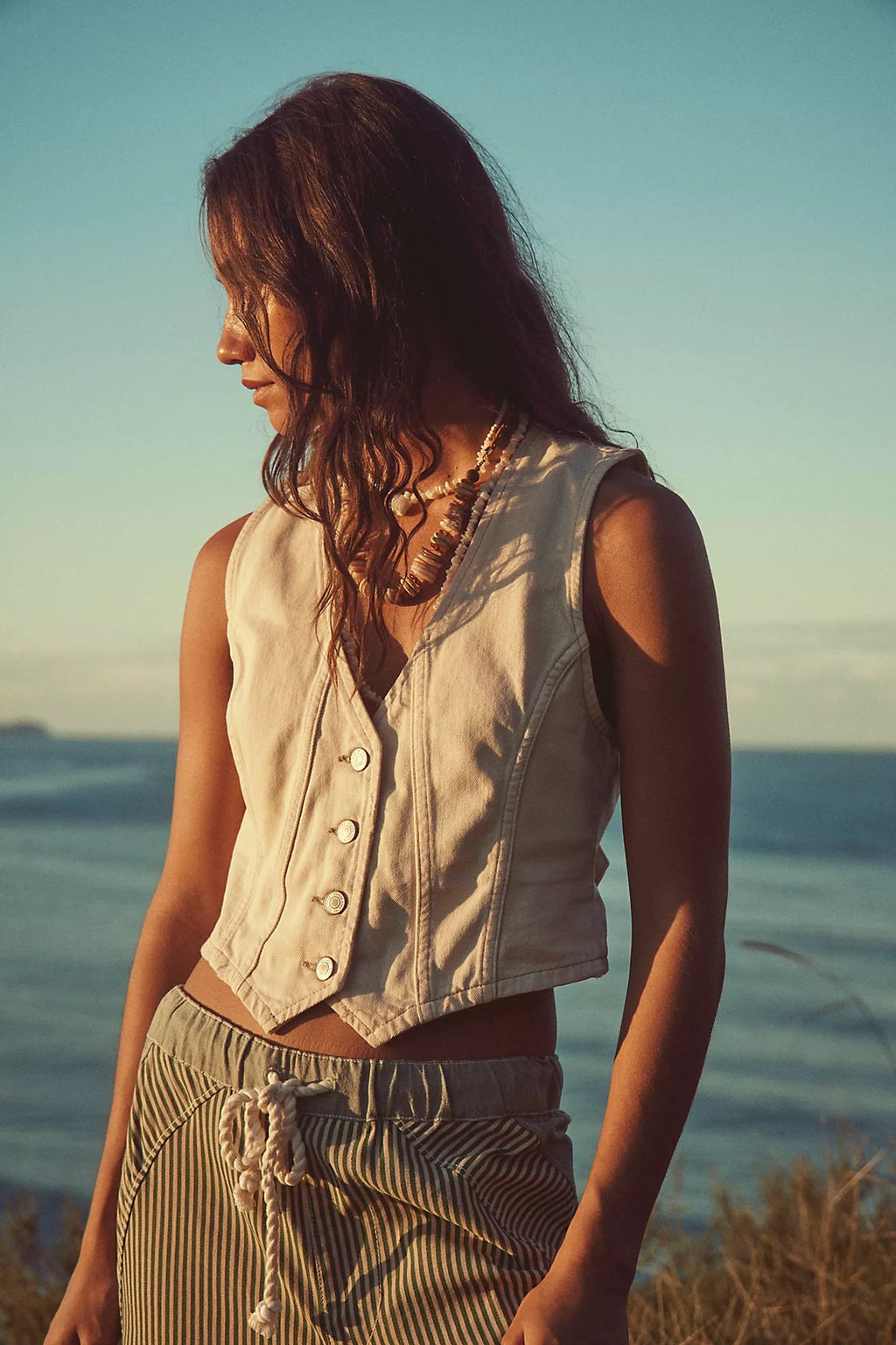 FREE PEOPLE Denim TATE Vest