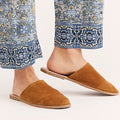 FREE PEOPLE Suede CORONADA Slip On Flat Mule Shoes