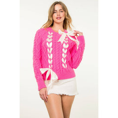 LOCKE Ribbon Detail Knit Sweater Top