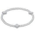 ENewton SIGNATURE CROSS Sterling Pattern 3mm Bead Bracelet