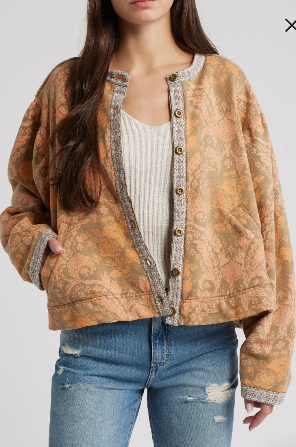 FREE PEOPLE Print DRIFTER Sweatshirt
