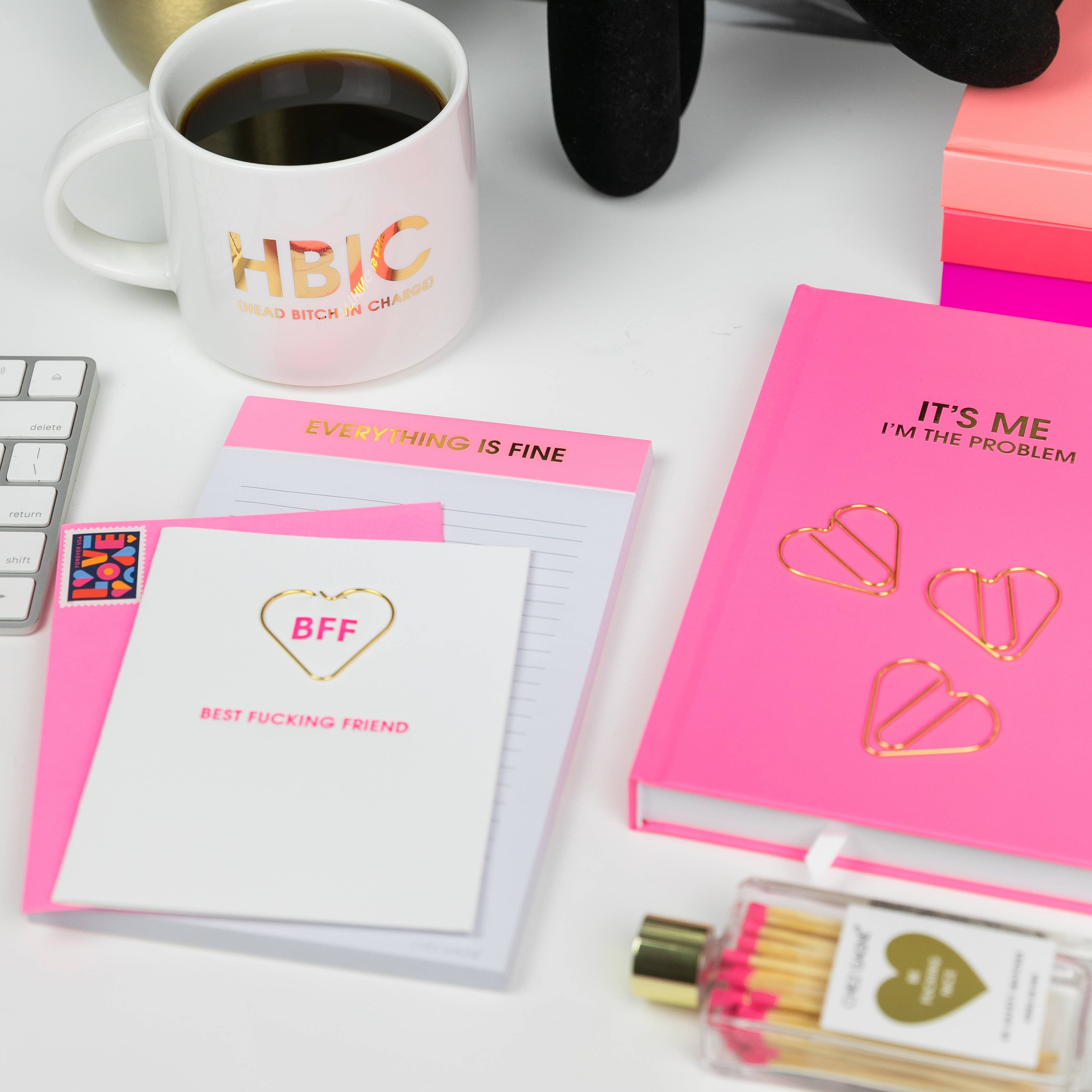 CG Best Fucking Friend - Paper Clip Letterpress Greeting Card