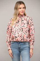 USHER Floral BubbleHem WaistCrop Top