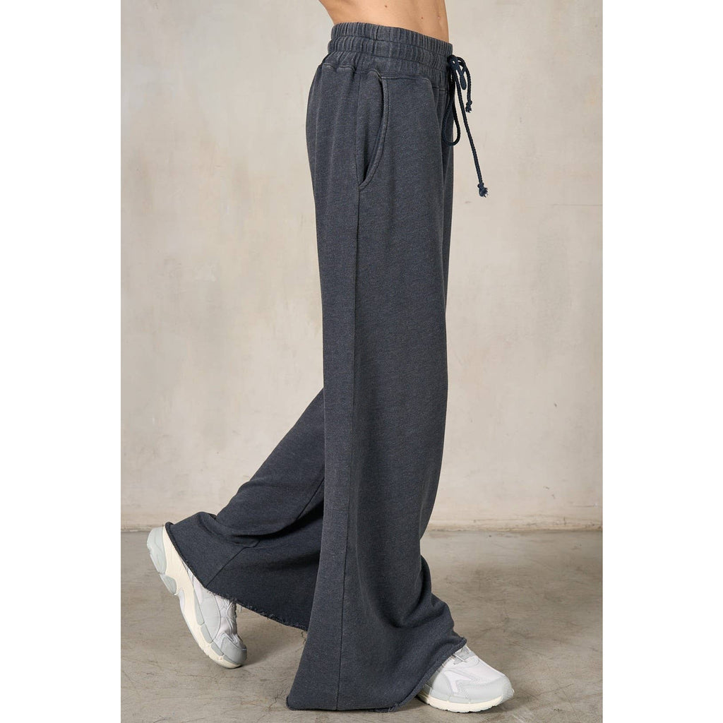 Matching Rib Wide Oversize Sweatpants: HUNTER GREEN / S
