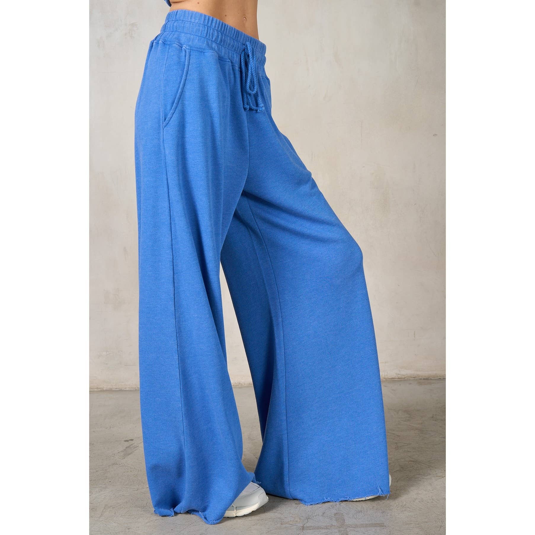 Matching Rib Wide Oversize Sweatpants: HUNTER GREEN / L