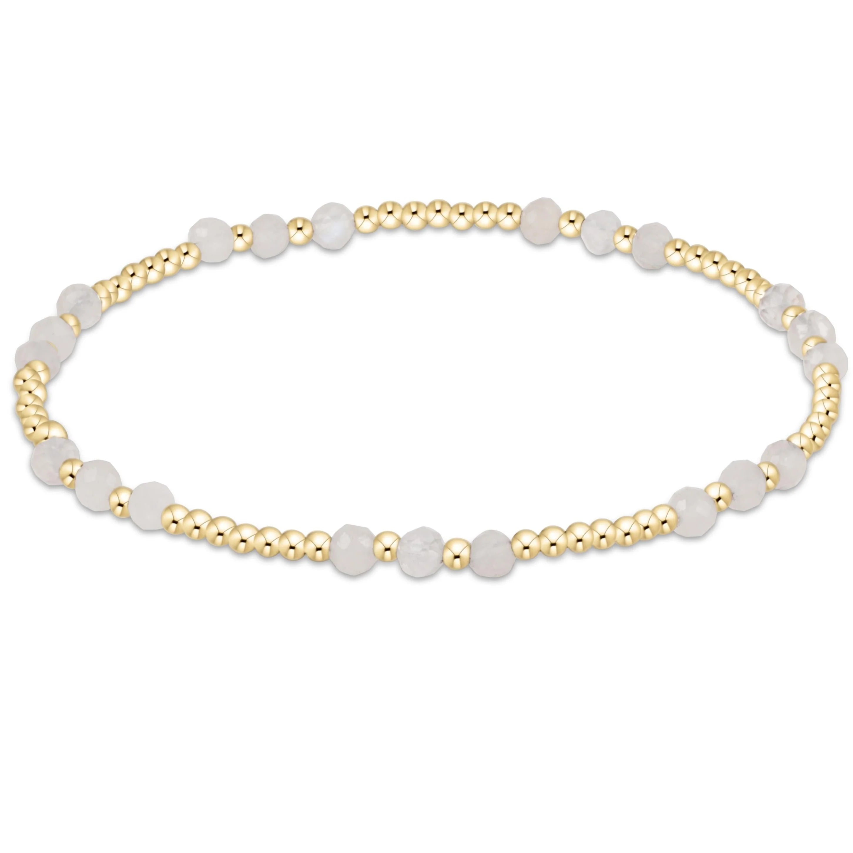 Enewton Gemstone Gold JOY Pattern 3mm Bead Bracelet - MOONSTONE