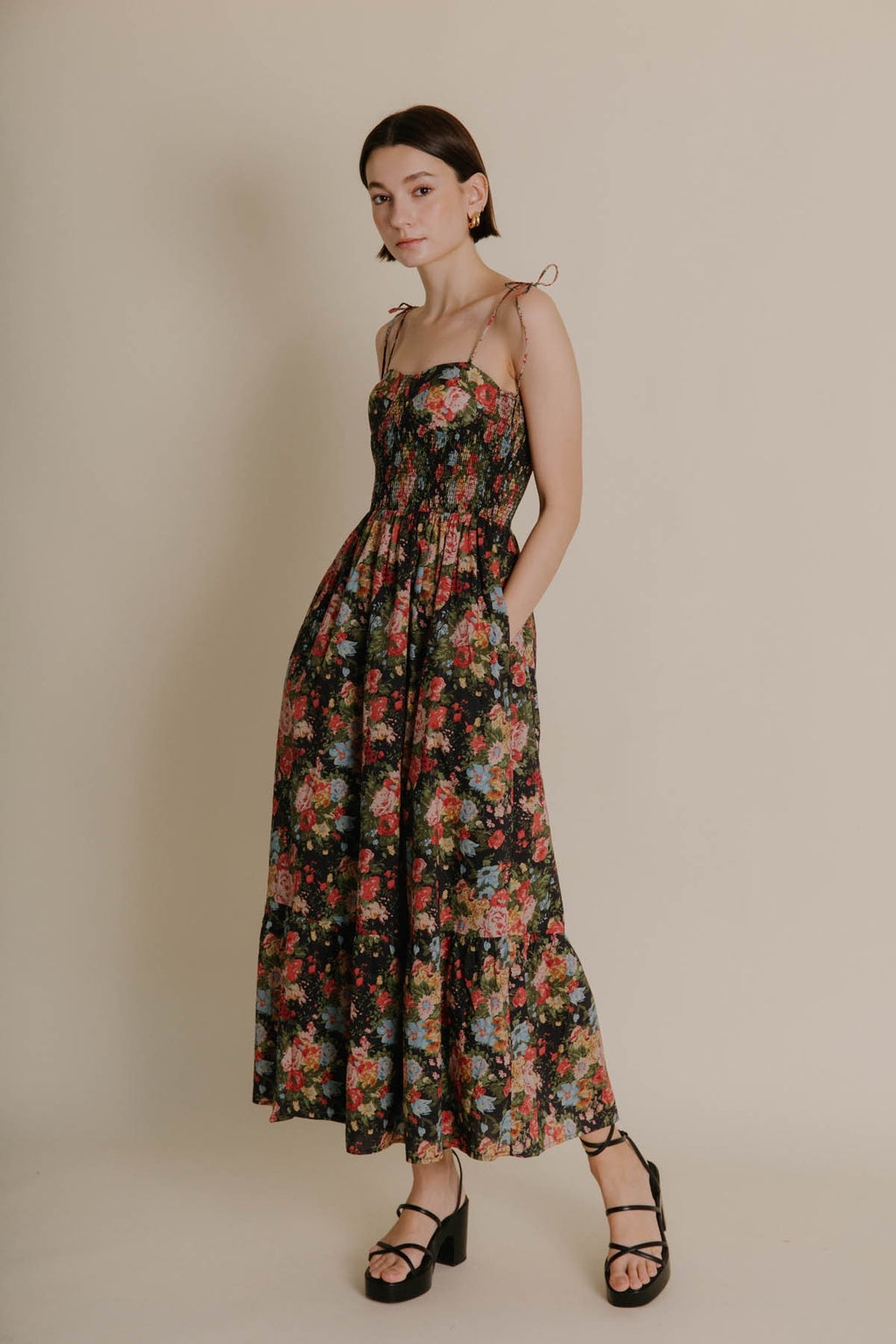 AUREUM Bustier WISHFUL Floral Midi Dress