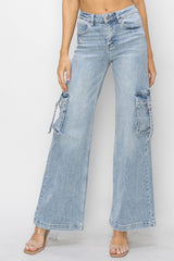 CYNTHIA HiRise Cargo WideLeg Jean