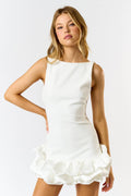 CHERISH Tiered Ruffle Hem Sleeveless Dress