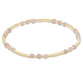 Enewton Gemstone Gold JOY Pattern 3mm Bead Bracelet - PINK OPAL