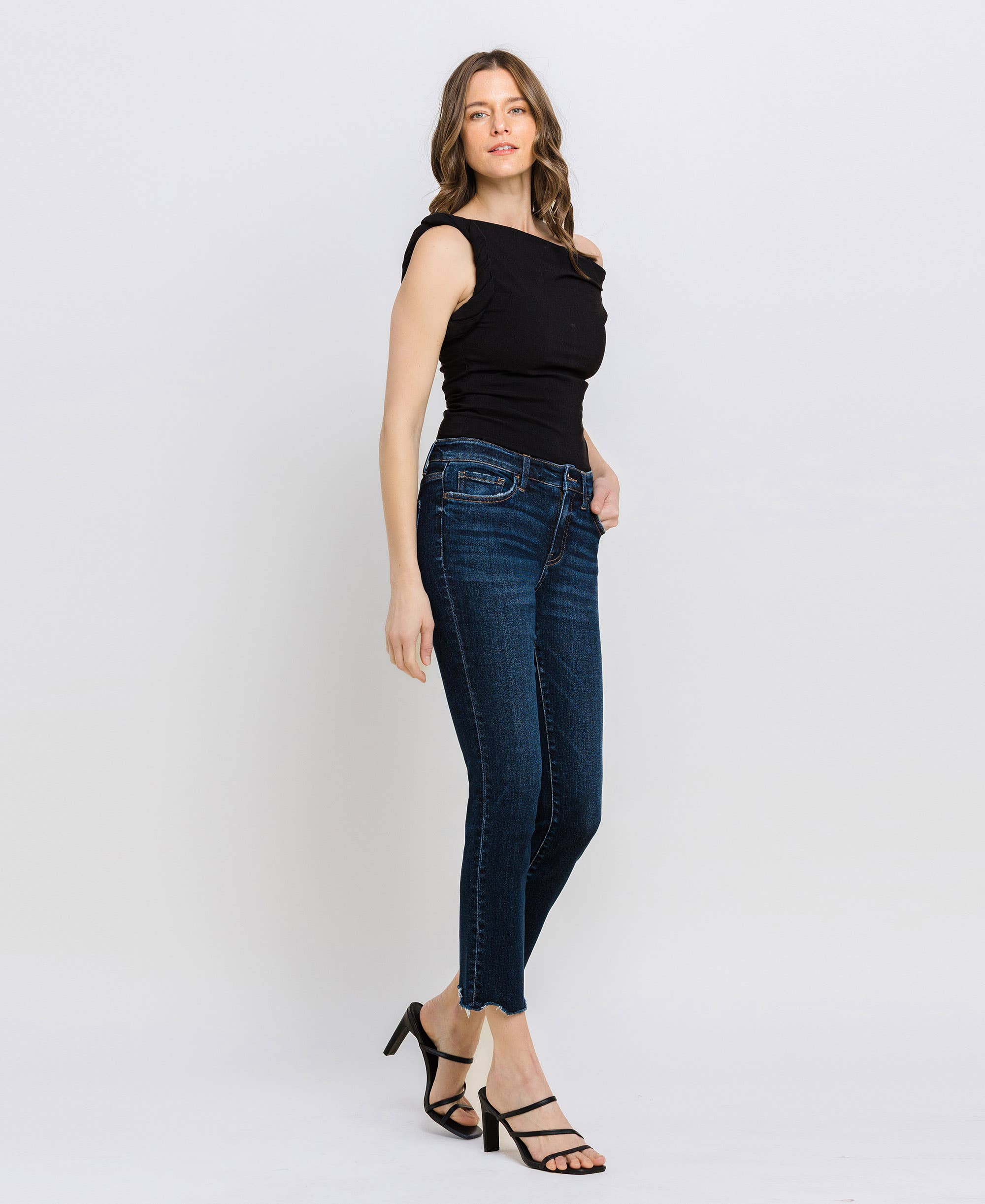 VERVET by Flying Monkey CARLENE  MidRise Slim StraightLeg Jean