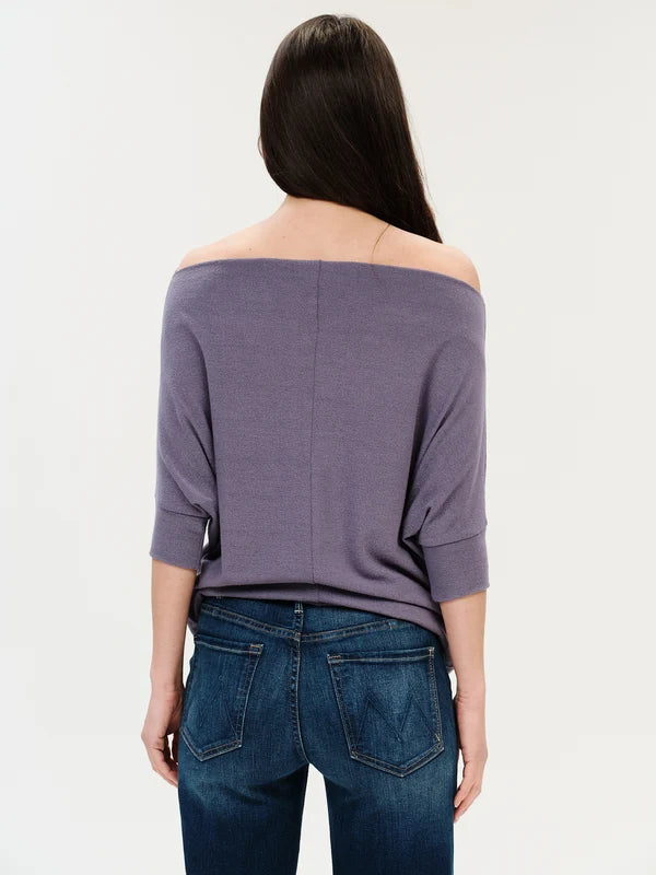 Six / Fifty Short Sleeve Anywhere Top - Dark Lavender