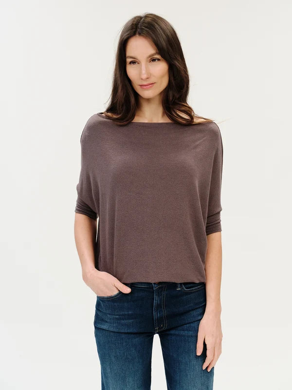 Six / Fifty Short Sleeve Anywhere Top - Eggplant