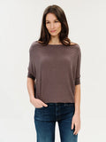 Six / Fifty Short Sleeve Anywhere Top - Eggplant