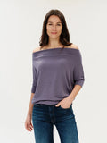 Six / Fifty Short Sleeve Anywhere Top - Dark Lavender