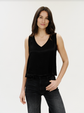 Six / Fifty Rossa Black Satin Tank