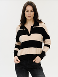 Six / Fifty Kate Striped Collared Longsleeve Top