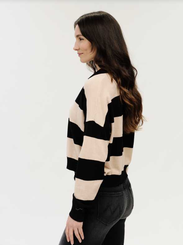 Six / Fifty Kate Striped Collared Longsleeve Top