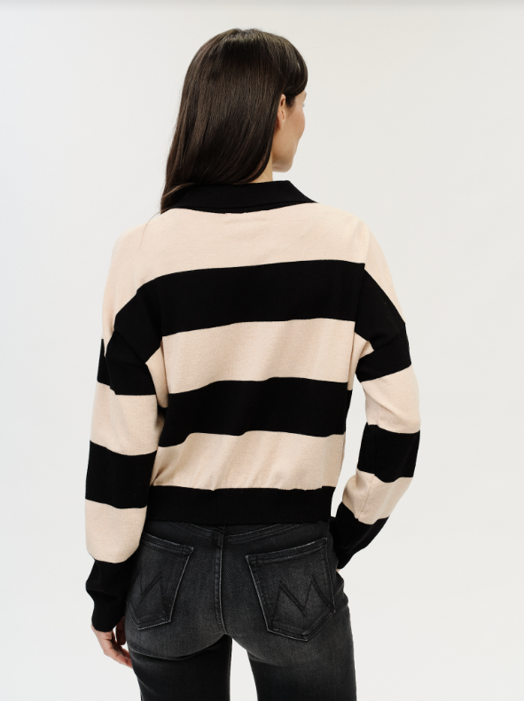 Six / Fifty Kate Striped Collared Longsleeve Top