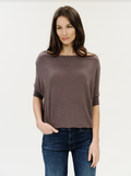 Six / Fifty Short Sleeve Anywhere Top - Eggplant