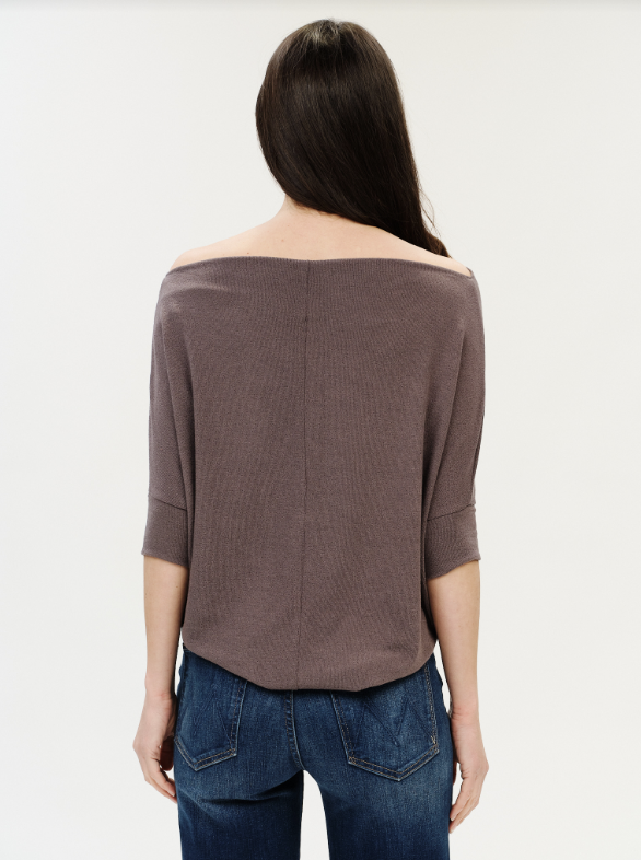 Six / Fifty Short Sleeve Anywhere Top - Eggplant