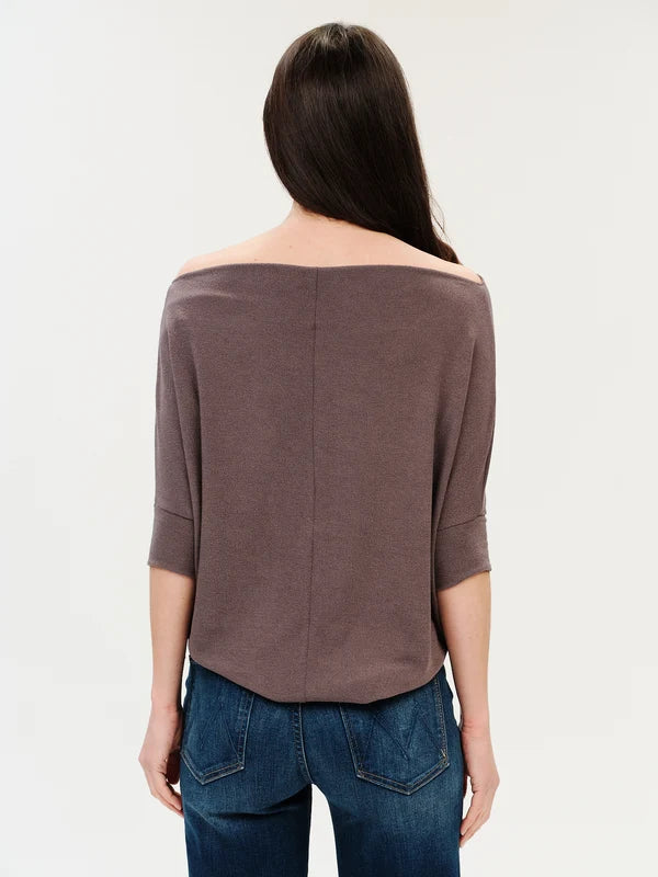 Six / Fifty Short Sleeve Anywhere Top - Eggplant