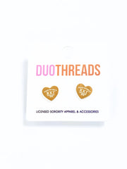 DUOTHREADS Sorority HEART Earrings