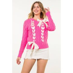 LOCKE Ribbon Detail Knit Sweater Top