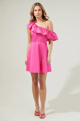 Searcy Ruffle OneShoulder Fit&Flare Dress